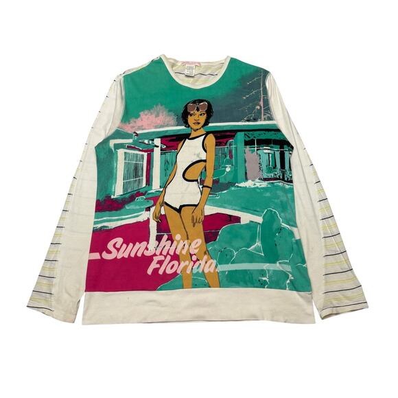 Custo Barcelona Tops - Vintage Y2K Custo Barcelona Sunshine Florida Long Sleeve Shirt Women's 1/Small